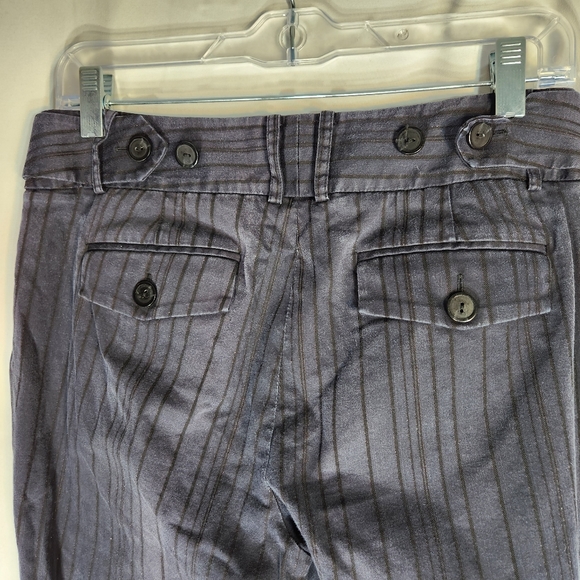 Company Ellen Tracy Navy w/ Sparkly Black Pin Stripes Cuffed Dress Pants Size 6 - Picture 4 of 9